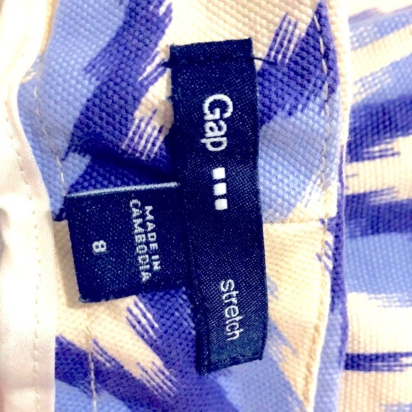 GAP Striped Shorts Womens Size 8 - Navy and Baby Blue White - Picture 5 of 10